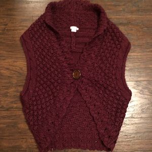 NWOT* Crop sweater vest XL